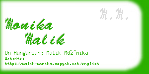 monika malik business card